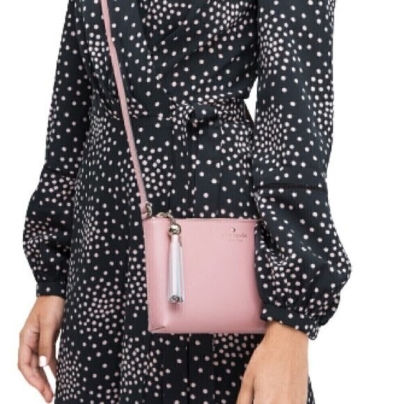 New! Kate Spade New York Ivy Street Amy Rose Lip Balm Pink Leather Crossbody Bag - Picture 2 of 10